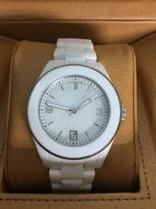 White Ceramic Watch with White Bezel